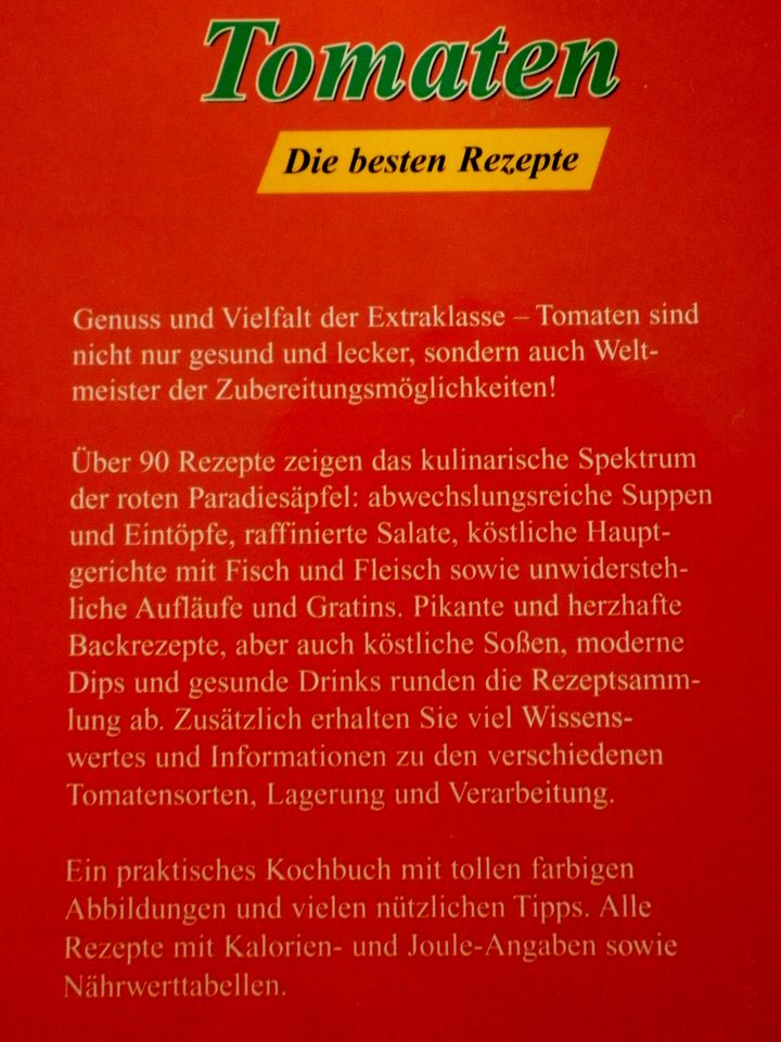 Tomaten Die Besten Rezepte Kochbuch 96 Seiten in Üxheim