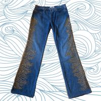 Roberto Cavalli Jeans. Retro Schlaghose. Gold Pailletten Bayern - Bruckmühl Vorschau