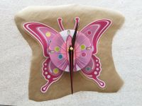 Deko selbstklebende Uhr Schmetterling fürs Mädchen-Kinderzimmer Sachsen - Zschopau Vorschau