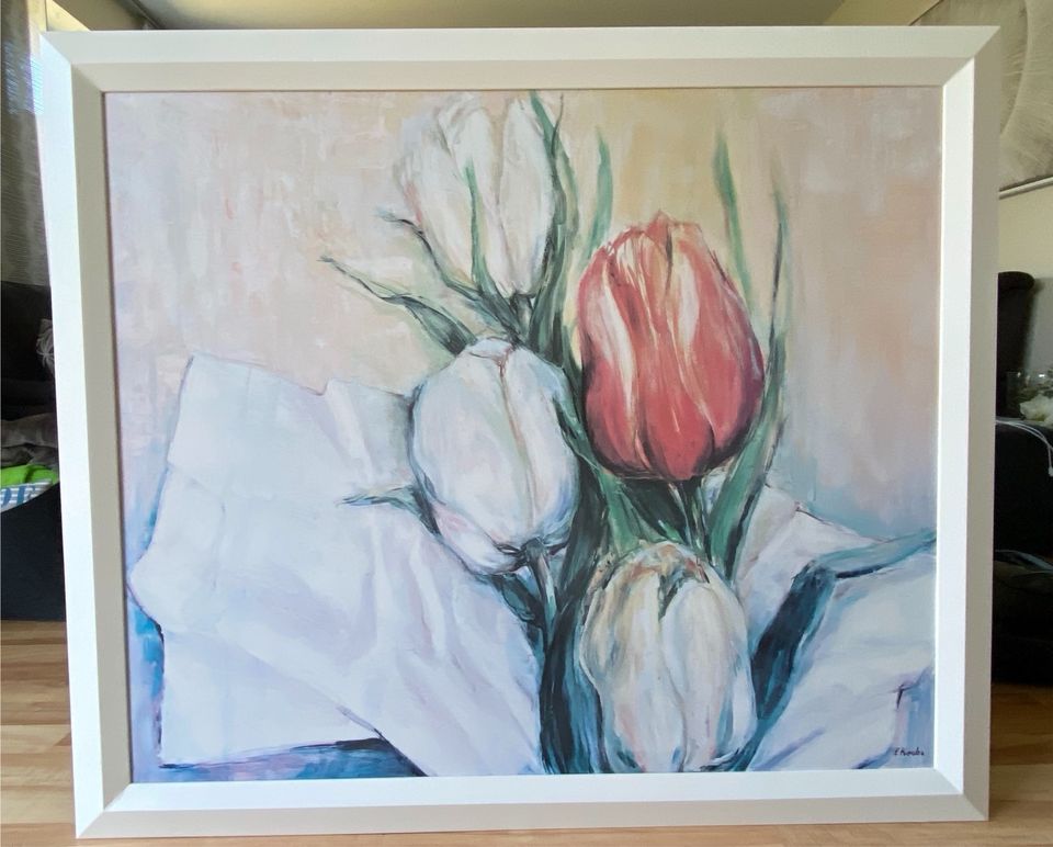 Bild Wandbild Deko Echtholzrahmen "Tulipa Antica" 130 cm x 110 cm in Dorum