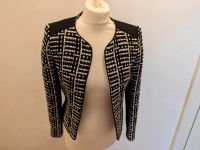 Neuwertiges Bouclé Blazer Jäckchen Schwarz Creme XS H&M Business Berlin - Wilmersdorf Vorschau