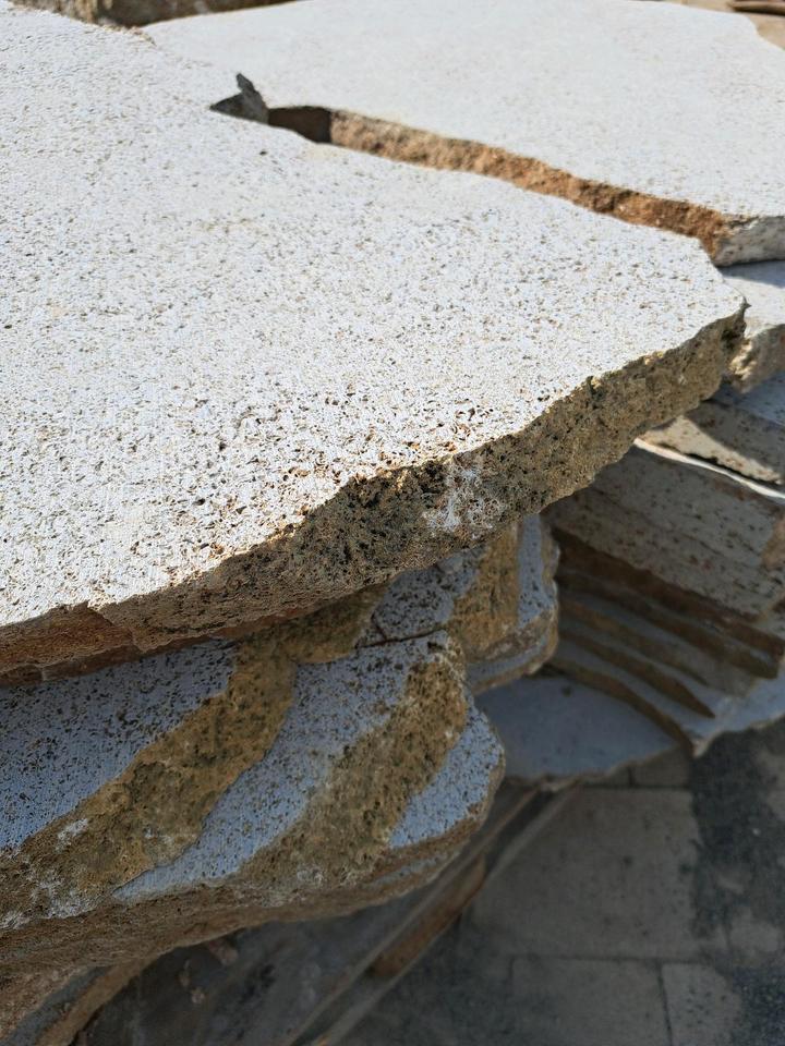 Muschelkalk Trittplatten XXL Naturstein 60-100cm Zillmer Steine in Grettstadt