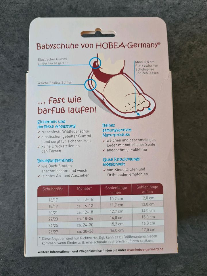 HOBEA Leder Hausschuh Gr. 26/27 NEU OVP Nilpferd in Velpke