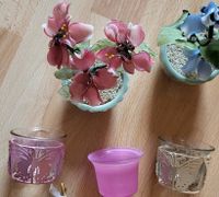 Deko aus Glas, Teelichtgläser, Bäumchen mit Glasblüten Duisburg - Duisburg-Mitte Vorschau