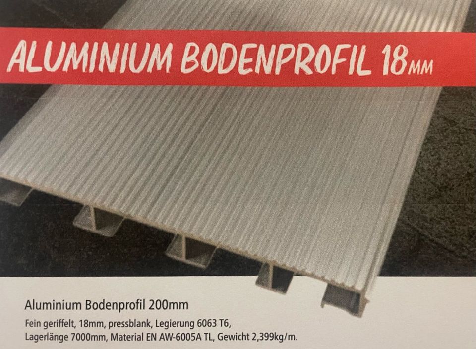 Aluboden, Aluminium-Boden für Pkw-Anhänger in Augsburg