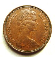 1971, Great Britain, New Pence, 2 Pence Coin Münze, GBP - RARITÄT Nordrhein-Westfalen - Neukirchen-Vluyn Vorschau