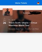 Travis Scott 2x E-Tickets Sitzplätze Frankfurt (26.7) Niedersachsen - Achim Vorschau