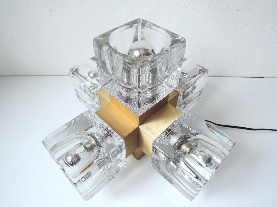 Deckenlampe Peill & Putzler Cube Messing Midcentury Vintage 70er in Berlin