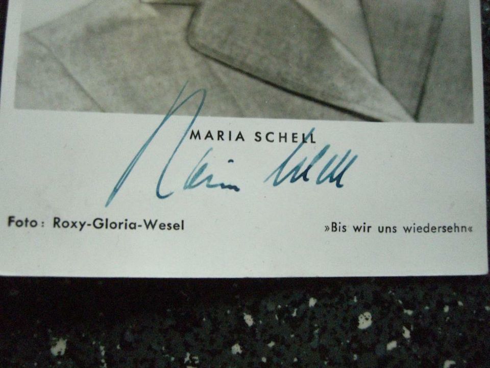 Autogramme MARIA SCHELL Joan Orleans DIETER BORSCHE Werner Preuss in Essen