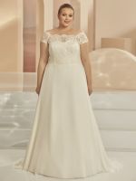 Brautkleid Gr. 48 Hochzeitskleid Spitze Ivory A-Linie Baden-Württemberg - Meckenbeuren Vorschau