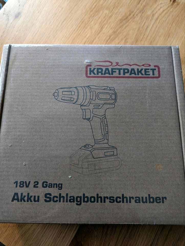 NEU Dino KRAFTPAKET Schlag Bohr Akkuschrauber incl Akku Ladegerät in Bad Abbach