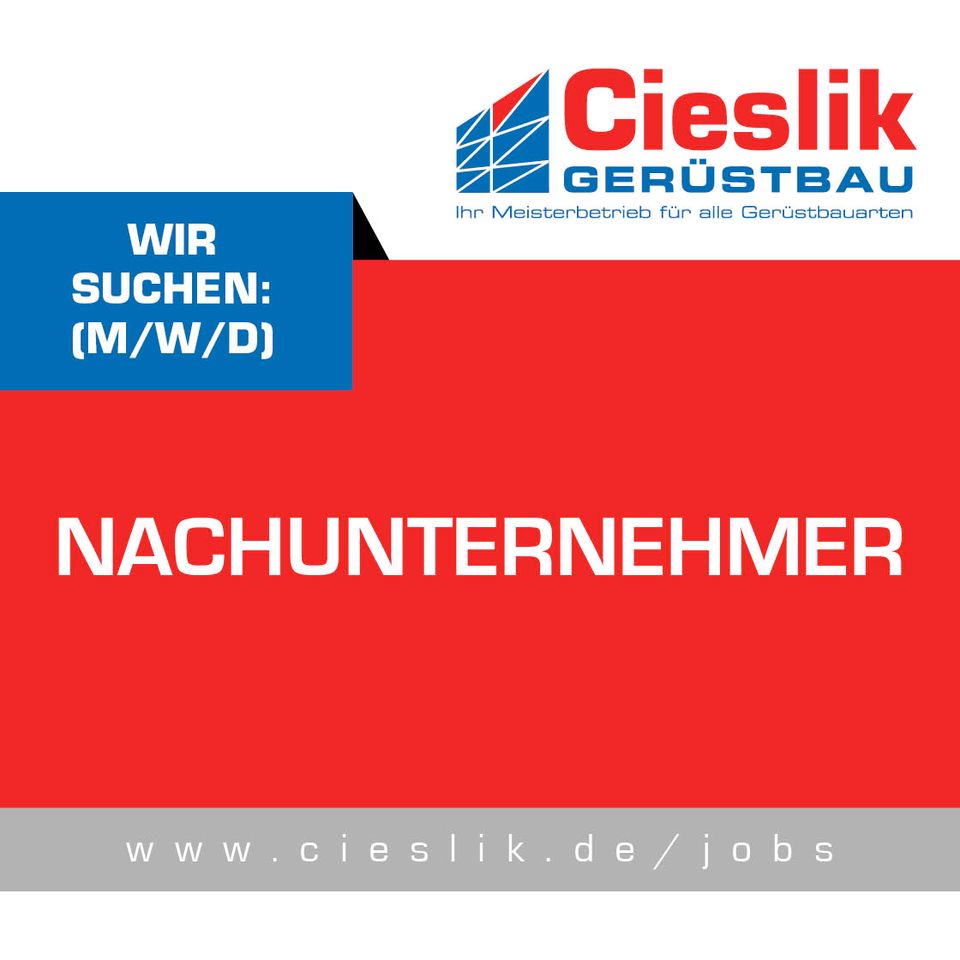 Nachunternehmer Subunternehmer Gerüstbau gesucht in Dortmund