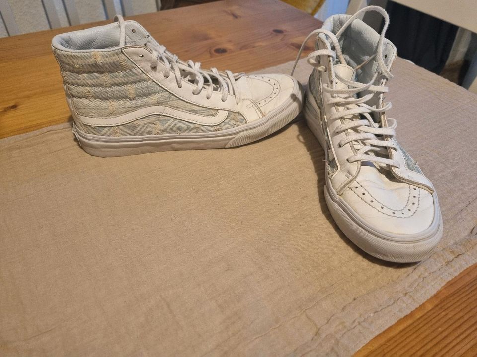 Vans 37 weiß leder jeans sneaker turnschuhe in Bielefeld