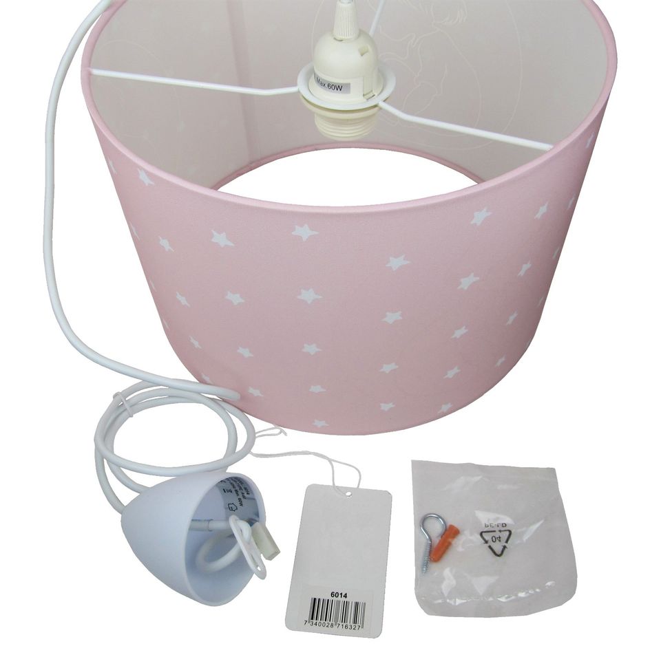 Hängelampe Tischlampe Set Kinderzimmer Rosa Sterne Mädchen Baby in Marburg