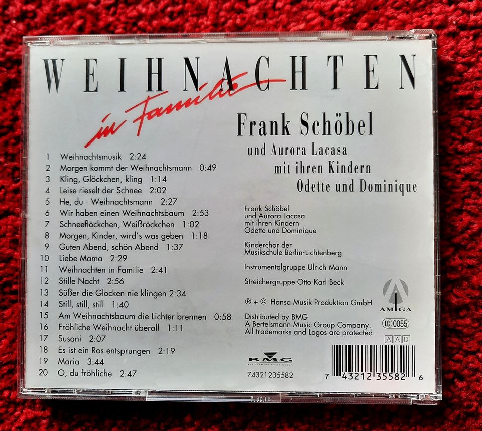 CD "Weihnachten in Familie" Frank Schöbel, DDR-AMIGA in Großenhain