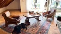 Sitzgruppe Sessel Tisch Massiv Holz Retro Wohnzimmer Ledersessel Nordrhein-Westfalen - Neukirchen-Vluyn Vorschau