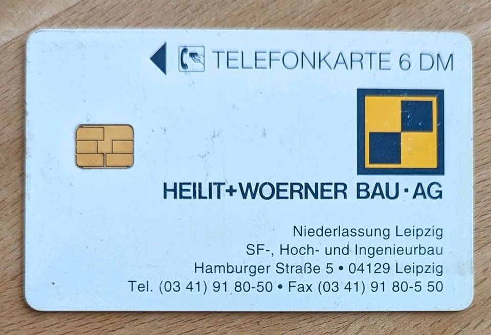 Heilit+Wörner Bau AG Telefonkarte 6 DM in Leipzig
