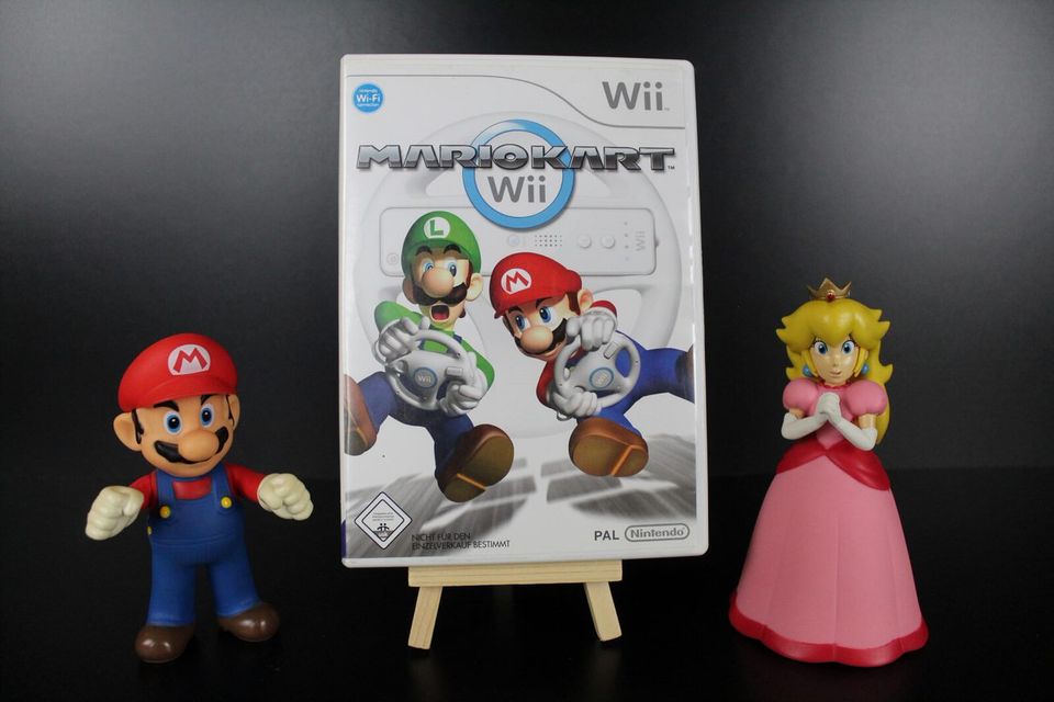 Nintendo Wii Mario Kart Bundle Weiß/Schwarz Gebraucht in Rabenau