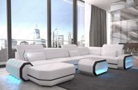 Sofa Wohnlandschaft Couch Roma in der U Form mit LED Beleuchtung Berlin - Treptow Vorschau