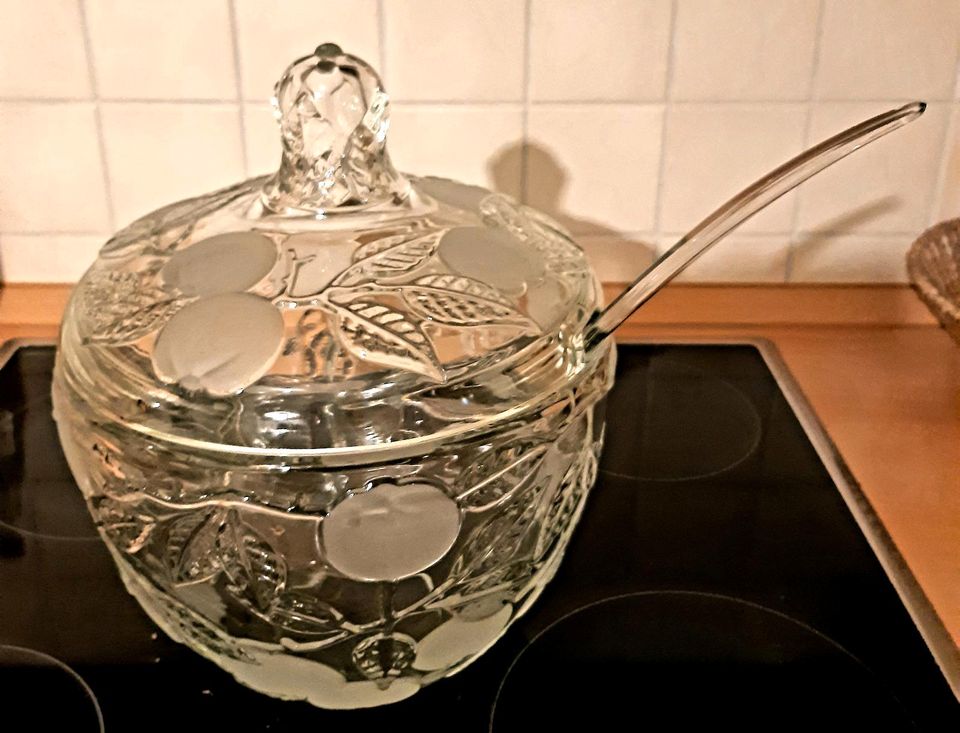 14 teiliges Bowle Glasbowle Set Tassen Bleikristall Retro in Schleswig