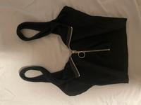 Schwarzes Bershka Crop Top mit Reißverschluss – Gr. S Hannover - Mitte Vorschau