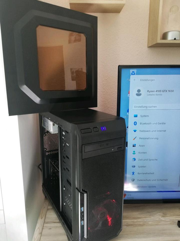 Entery Gaming PC, Ryzen 4100, GTX 1650, Win 11Pro, 500er SSD, 8GB in Neundorf 