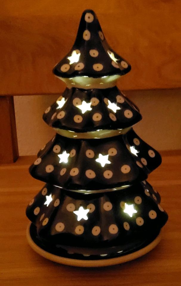❤️ Bunzlauer Tannenbaum Weihnachtsbaum Windlicht Keramik in Witten