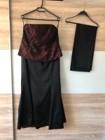 Abendkleid 42/44 schwarz, bordeaux rot Nordrhein-Westfalen - Minden Vorschau