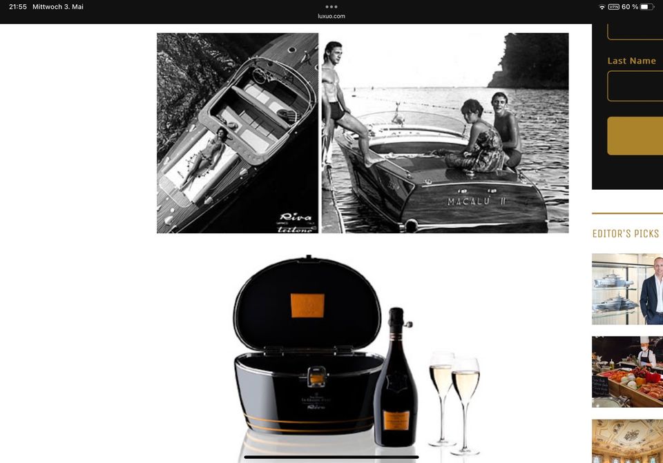 LA GRANDE DAME VEUVE CLICQUOT/RIVA schwarz in Landsberg (Lech)