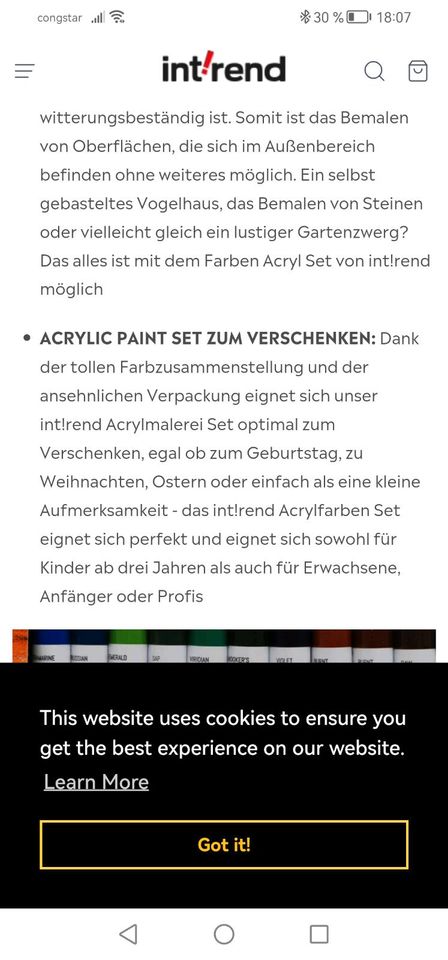 Acrylfarbe 24 Farben in Zedlitz