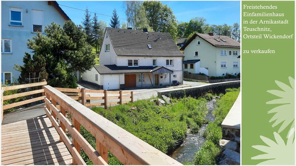 Freistehendes Einfamilienhaus mit Garage in Teuschnitz Naturpark in Teuschnitz