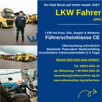 JOB: Berufskraftfahrer/in (alle) Führerscheinklasse CE Bayern - Patersdorf Vorschau