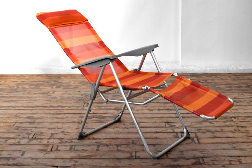 Gartenstuhl Liegestuhl Orange Rot gebraucht Sonnenstuhl Alu in Spremberg