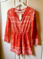 ZAFUL Jumpsuit Coachella Blumen Folklore Overall Boho Hippie Rot Baden-Württemberg - Plochingen Vorschau