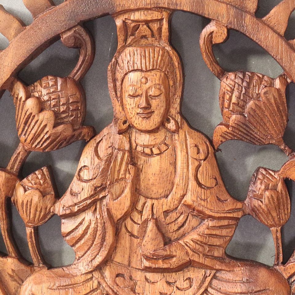 Wandbild Wanddeko Rund Mandala Guan Yin Deko 20 cm in Bochum