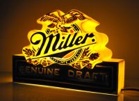 Miller Bier, USA 3D Leuchtreklame, Leuchtwerbung, "Genuine Draft" Nürnberg (Mittelfr) - Mitte Vorschau