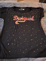 Desigual Damen Shirt schwarz Glitzer L Cut Out Bayern - Schnabelwaid Vorschau