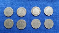 8 x 10 Pfennig-Münzen Deutsches Reich-1894/1900/1908 - Angebot? Bayern - Euerbach Vorschau
