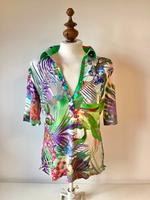 eterna Polo Oberteil Ausschnitt Knöpfe Design floral bunt 40 Bayern - Ustersbach Vorschau