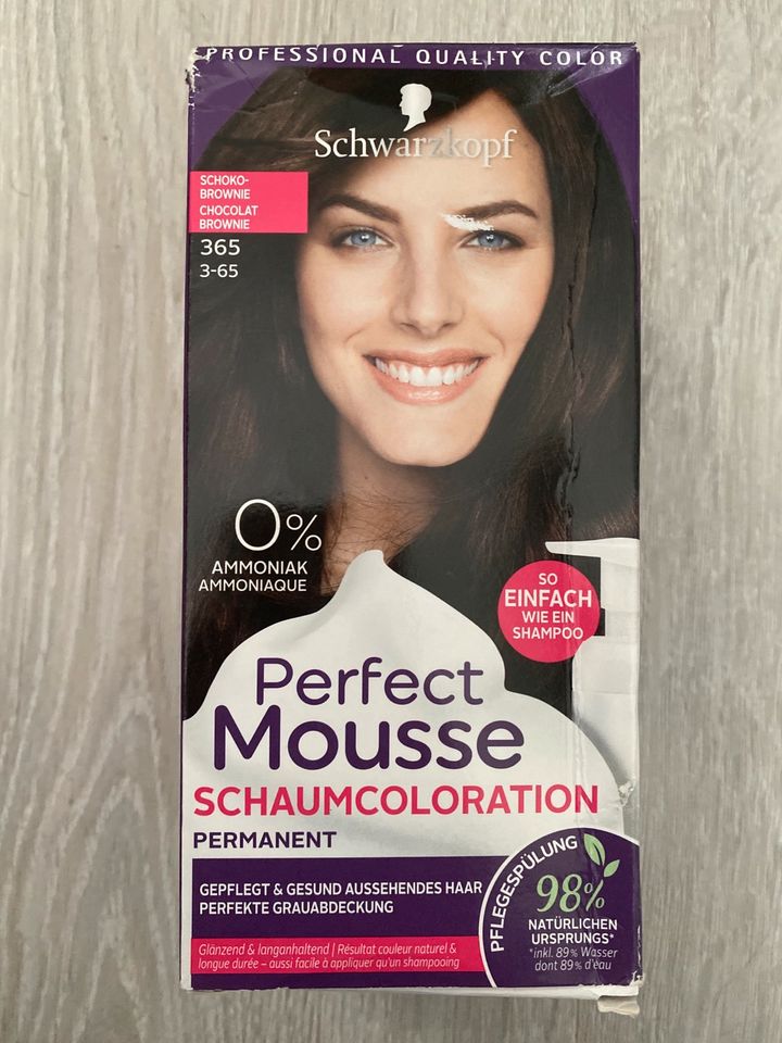 Perfect Mousse schaumcoloration Schwarzkopf Schoko Brownie 365 in Detmold