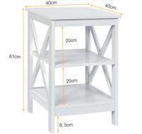 Nachttisch Beistelltisch Nachtschrank Sofatisch 40x40x61cm Weiß Köln - Köln Junkersdorf Vorschau