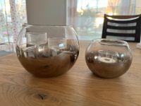 Gläserne Teelichter Glas Teelicht Silber Bayern - Mering Vorschau