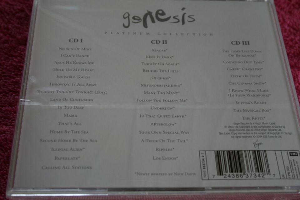 3 CD Box Genesis Platinium Collection Neu O,V,P, in Folie in Glan-Münchweiler