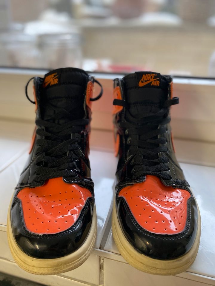 Nike Jordan 1 Patent Shattered Basketballschuhe Kobe LeBron Kyrie in Sonneberg