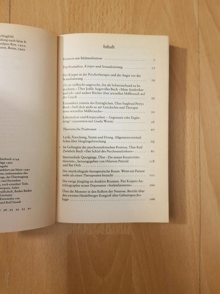 Tilmann Moser Vorsicht Berührung Suhrkamp Psychologie Buch Bücher in Frankfurt am Main