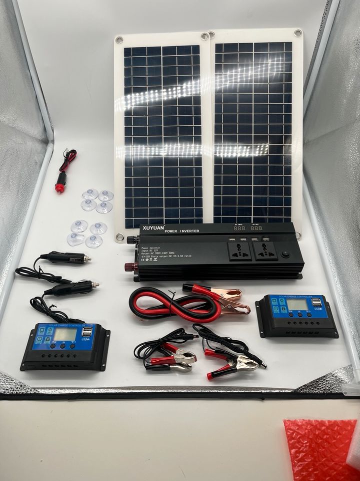 Solarpanel Solaranlage Laderegler 12v-230v 900W Wechselrichter in Soltau