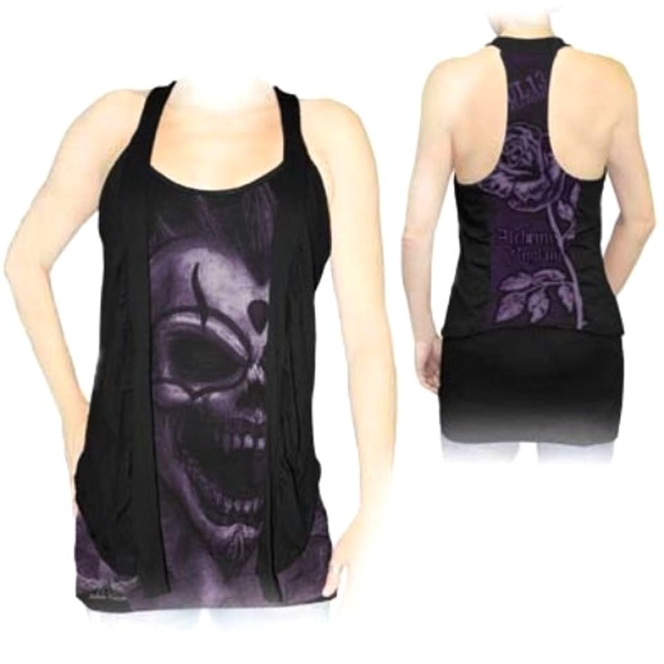 Alchemy Tank Top Shirt Nieten Gothic Skull Totenkopf Gr. L in Aichach