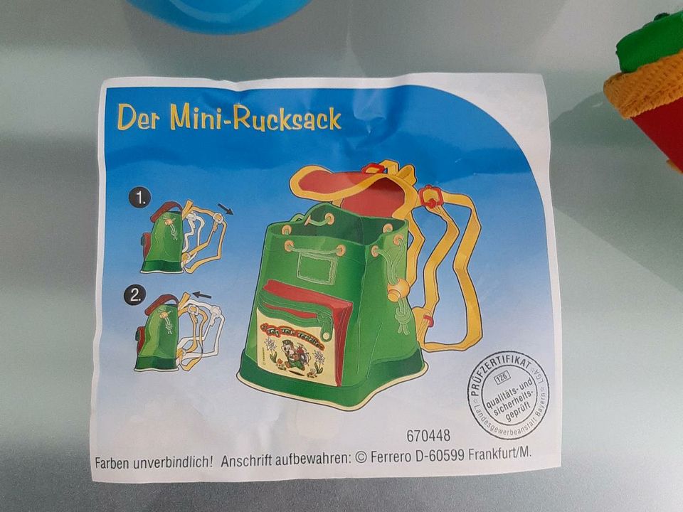 Maxi Ü Ei Top Ten Teddys Der Mini Rucksack, BPZ und Ei Kapsel in Bad Waldsee