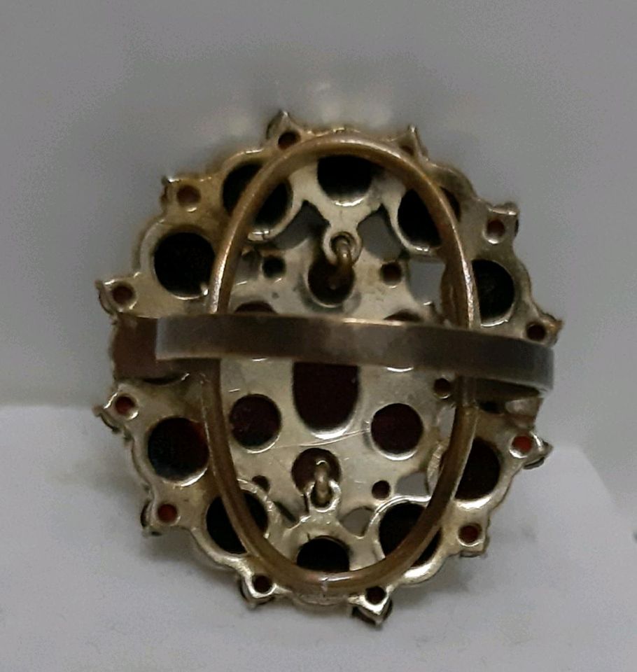 Vintage und antike ring mit Granat Steinen vergoldet in Hamburg