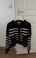 COS Strickjacke 100% Wolle Schwarz gestreift S Bayern - Würzburg Vorschau